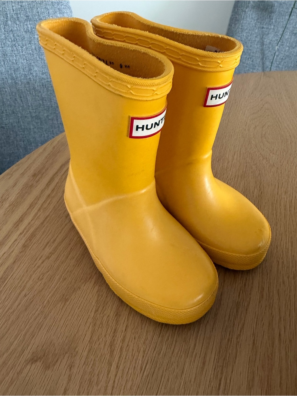 Hunter Kids First Classic Rubber Welly Boys Rain Boots Yellow US 7boy 8 Girl